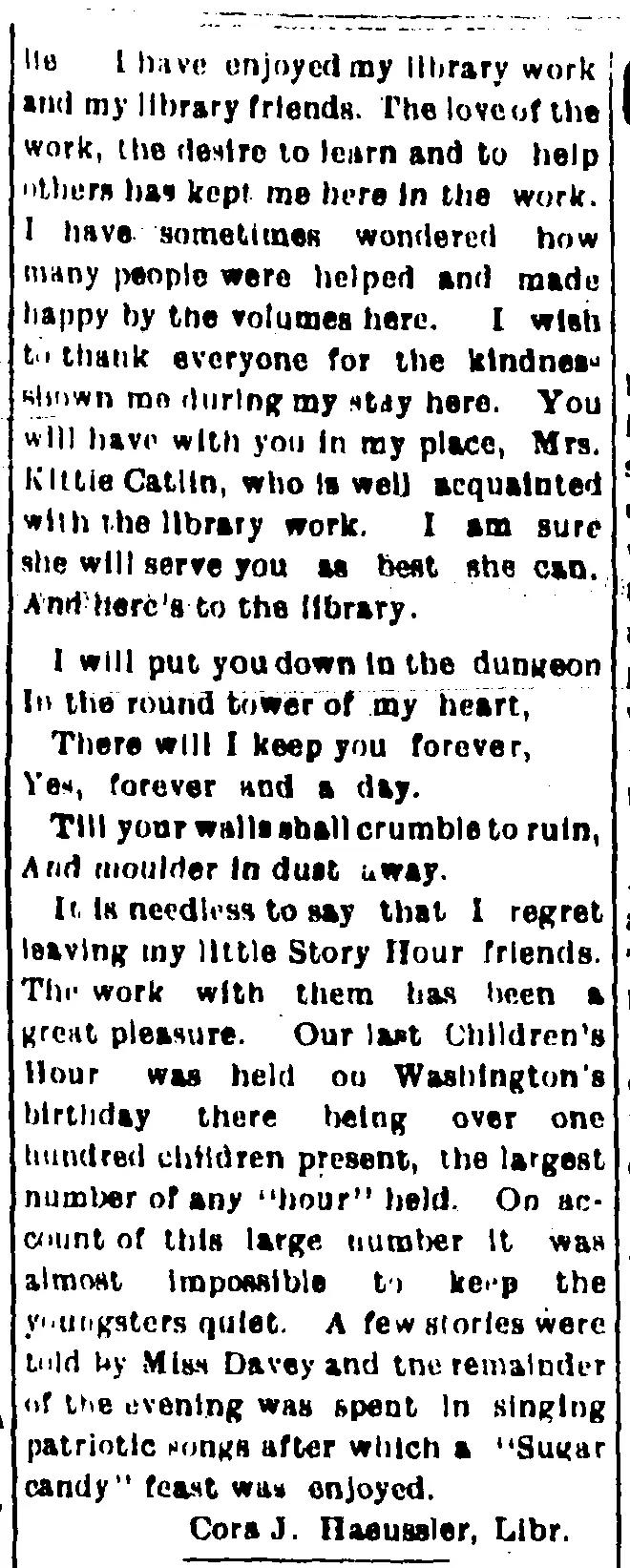 1917, Mar 1, Alden Cora Haeussler Goodbye Note p. 2